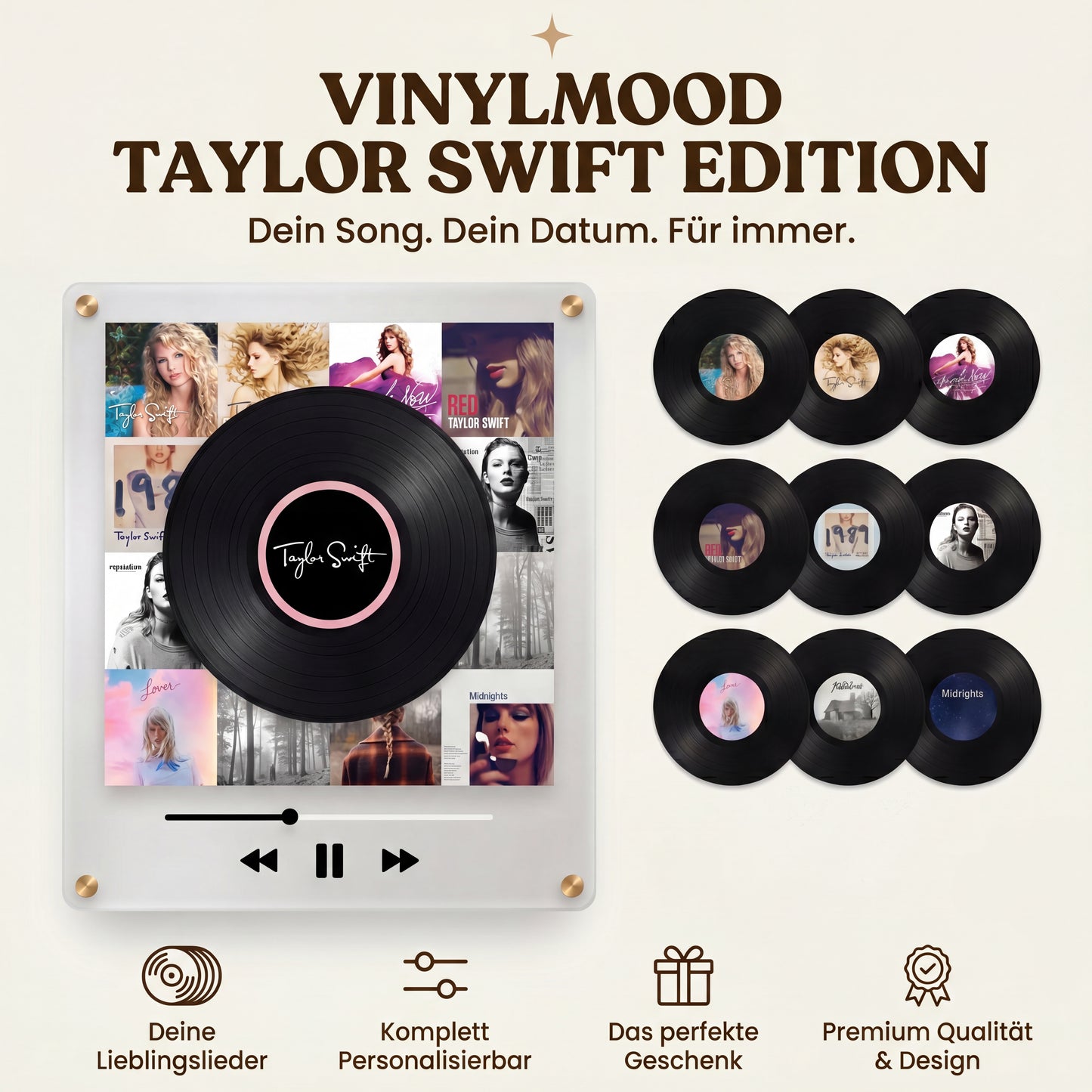 VinylMood⢠Personalisierter Mini-Vinyl